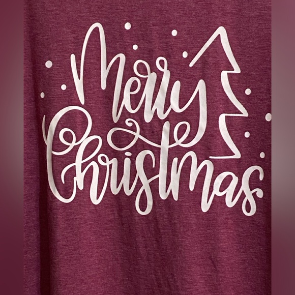 MERRY CHRISTMAS Linen & Cotton Heathered Tee XL - Picture 4 of 8